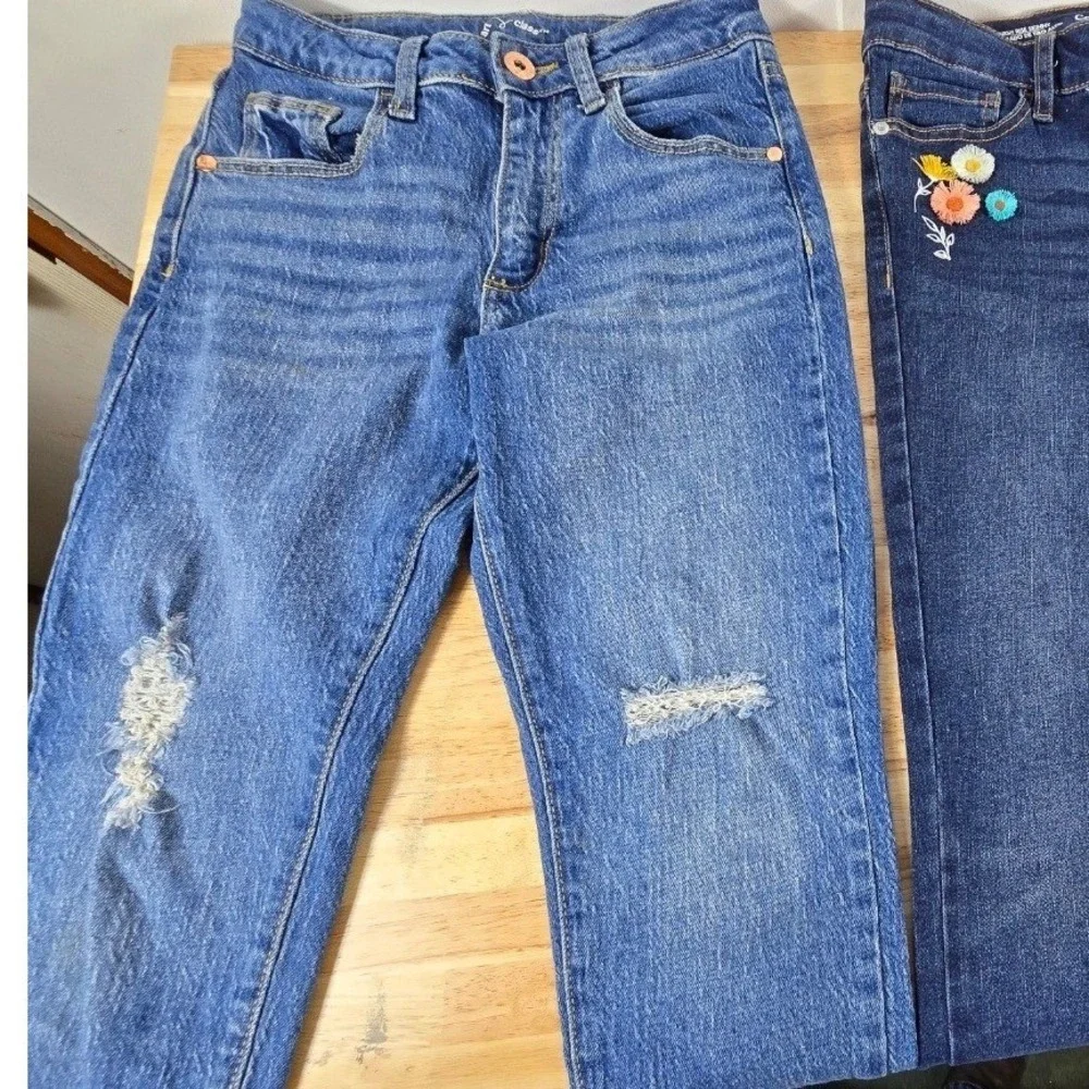 Girls Size 10 Denim Bundle – 3 Pieces – Cat & Jack + Justice – Trendy Y2K Styles
